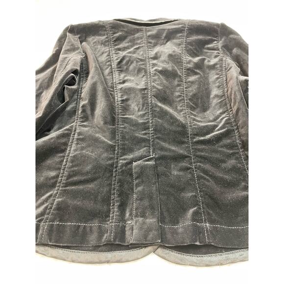 Sanctuary Black Velour Velvet Formal Blazer Jacket Women Size Medium Fall Winter - Picture 11 of 11